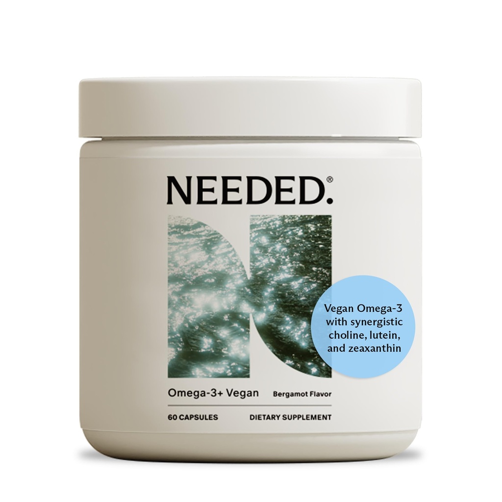 Behoefte. Prenatale Omega-3 - Hoge Potentiedosis van duurzaam geproduceerde visolie, Bergamot Flavor, 1000mg DHA, 1000mg EPA, omhuld in een Gelatinevrije, Plant-Based Softgel Shell, 30-Day Supply