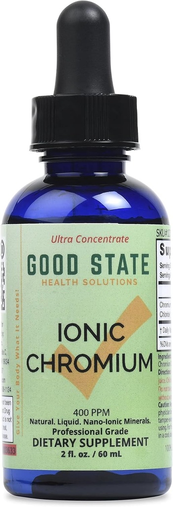 Good State Liquid Ionic Chroom Ultra Concentraat - 10 druppels is gelijk aan 200 mcg - 100 porties per fles