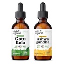 Wilde en biologische Gotu Kola Tinctuur 2 fl oz & Ashwagandha Tinctuur 2 fl oz