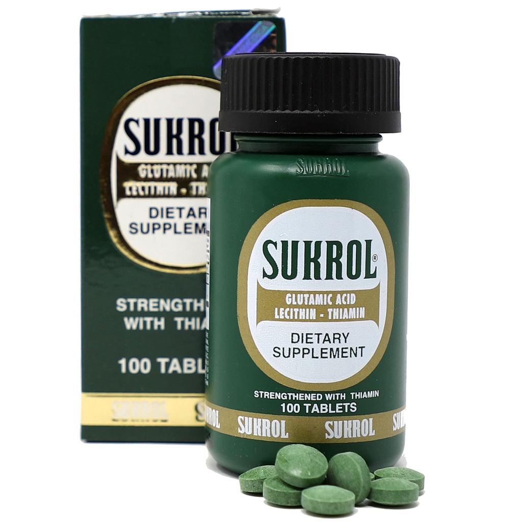 SUKROL, vitamine, verbeteren gezonde hersenfunctie, 100 tabletten, fles