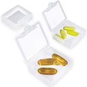 Small Pill Cases Organizers 3 Pack, Daily Pill Case One Day Mini Pill Box Container Portable for Purse Pocket Small Pill Holder Case (White)