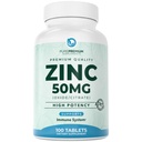 PurePremium Natural Zink 50mg Supplementen voor mannen/vrouwen - GMP-Certified High Potency Vitamine Zink citraat/Oxide voor volwassenen, Immune Antioxidant, Energie Ondersteuning - 100 tabletten