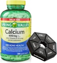Lente - Valley Calcium 600 mg + Vitamine D 20 mcg - 500 Tel met Wekelijkse pil Organizer GoodDealsHouse - Bone Health Dietary Supplement Tablets