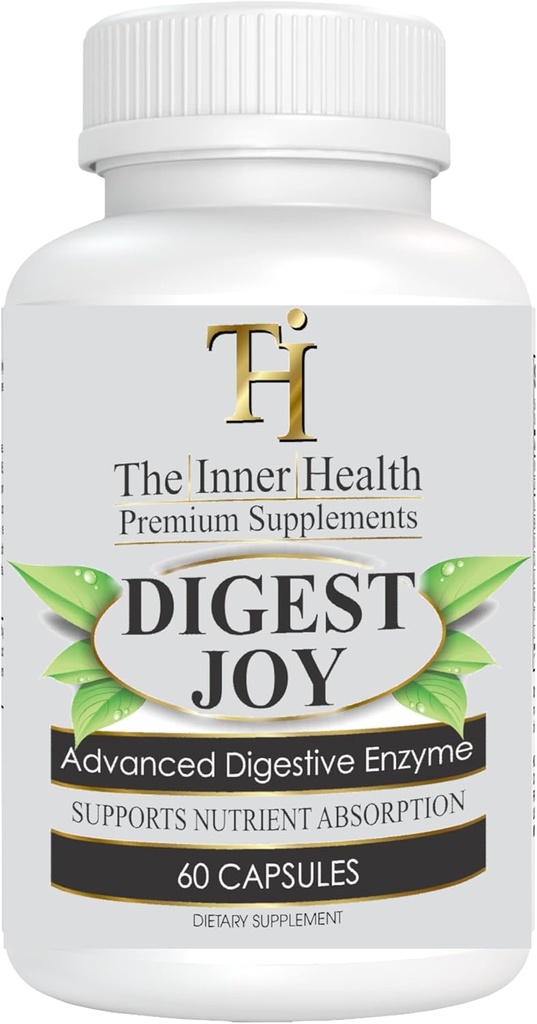 Digest Joy - Advanced Enzyme Blend for Optimal Digestion Support - Amylase, Lipase, Bromelain, Protease,Lactase & Other Enzymes(60 plantaardige caps)