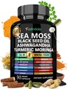 Adndale Sea Moss Black Seed Oil Ashwagandha Ginger Capsules. SeaMoss Capsules met Black Seed Oil, Ashwagandha, Turmeric, Moringa, Bladderwrack, Burdock Root, Manuka Honey, Cinnamon