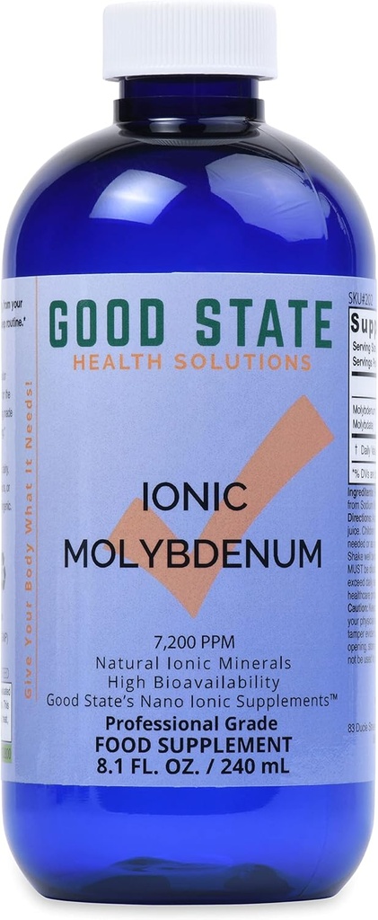 Good State Liquid Ionic Molybdeen (96 porties bij 2 mg elementair, plus 2 mg fulvinezuur - 8 fl oz)