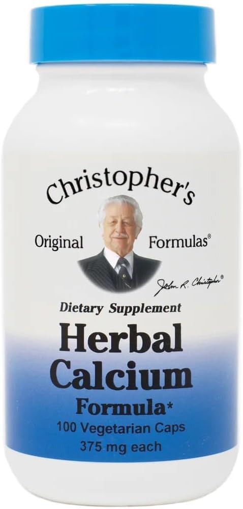 Christopher's Original Formulas Kruidencalcium, Natuurlijke Bone Support, 100 Caps, Pack of 1