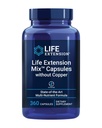 Life Extension MixTM capsules zonder koper, hoge potentie, geavanceerde vitamine, mineraal, fruit en plantaardige formule, vitamine B, C, D, E, voor de gezondheid van het hele lichaam, gezonde veroudering, glutenvrije, 360 capsules