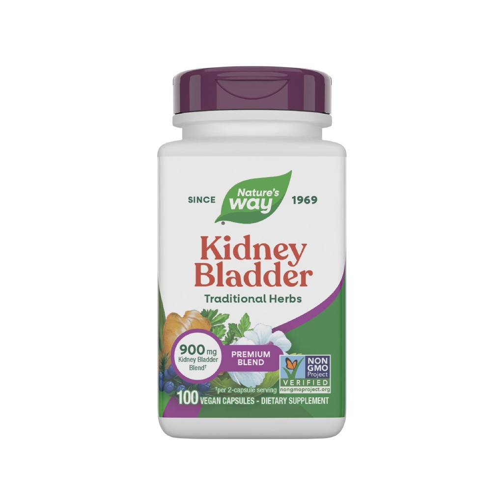 Nature's Way Nierblaas Premium Blend, Traditioneel Kruidensupplement, 900 mg per 2-Capsule Serving, Non-GMO Project Geverifieerd, Vegan, 100 Capsules (Verpakking mei Vary)