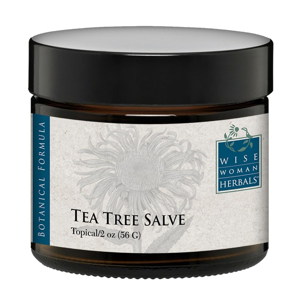 Wise Woman Herbals - Theeboom Salve - 2 Oz - Natuurlijke hulp voor gemeenschappelijke oorzaken van huidirritatie, bevordert normale gezonde huid, helpt droge jeukende huid en irriteren op teennagels, vingernagels en lichaam