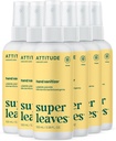 ATTITUDE Hand Sanitair Spray voor volwassenen en kinderen, EWG Geverifieerd, doodt Bacteriën en Germs, Vegan, Lemon Bladeren, 3,38 Fl Oz (Spray Bottle) (Pack of 6)