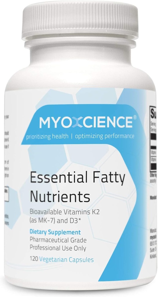 MYOXCIENCE Essentiële vetstoffen Vitamine D3 5.000 IE Vitamine K2 als MK-7 90 mcg (Grote)
