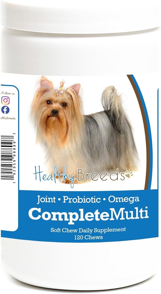 Gezond Ras Yorkshire Terrier Alle in één Multivitamine Zachte Kauw 120 Tellen