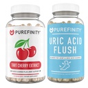 PUREFINITY Tart Cherry Extract Capsules + Uric Acid Flush Capsules bundel