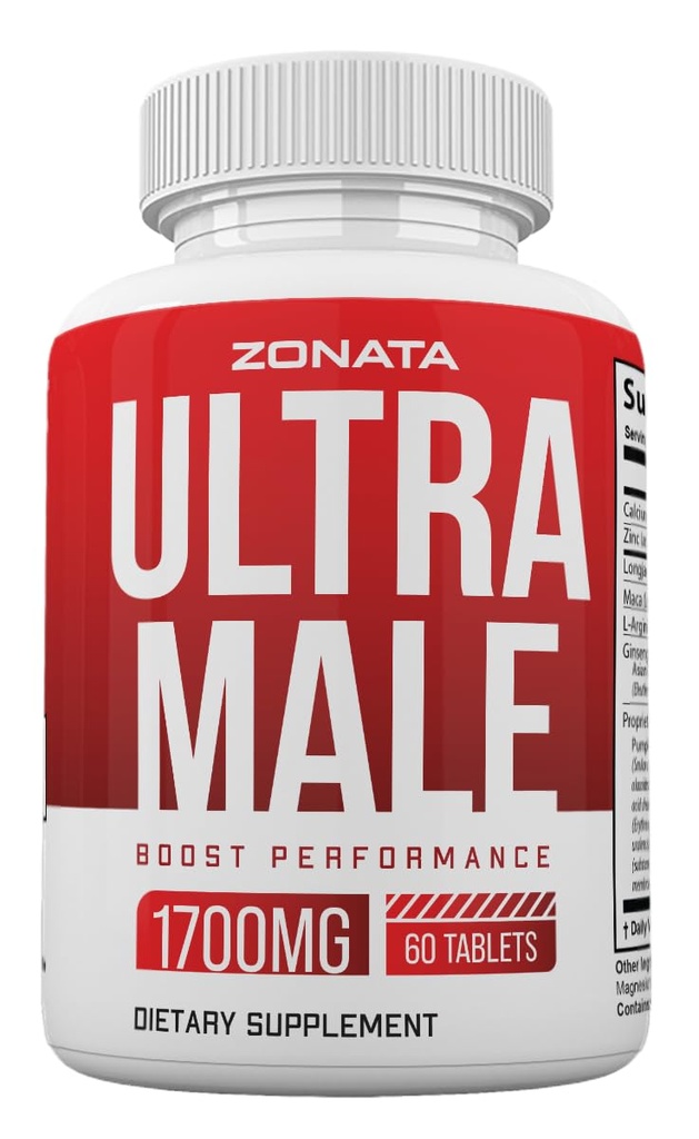 Ultra Male Pillen, Power Ultra Male Supplement Geavanceerde Formule, 60 Tellen