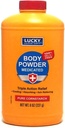 Lucky Super Soft Medicined Body Powder, 8-oz., kalmeert Itch, Cools Skin, Absorbs Vocht, Dries Oozing of Poison Ivy, Oak, Sumac