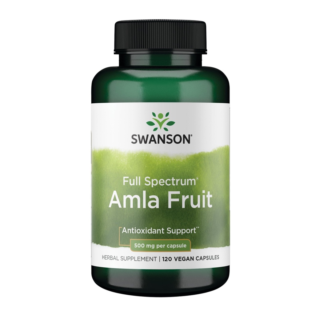 Swanson Full Spectrum Amla Fruit (Indian Gooseberry) Ayurvedische energie Vitaliteit Antioxidant 500 Milligrammen 120 Capsules