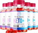 (5 Pack) Slim Aura Keto ACV Gummies - Officiële Slim Aura Keto Plus Apple Cider Vinegar 1050MG Advanced Formula Gummys, All Natural Premium Formula, Slimaura Gomitas Reviews, 300 Gummies for 5 Months