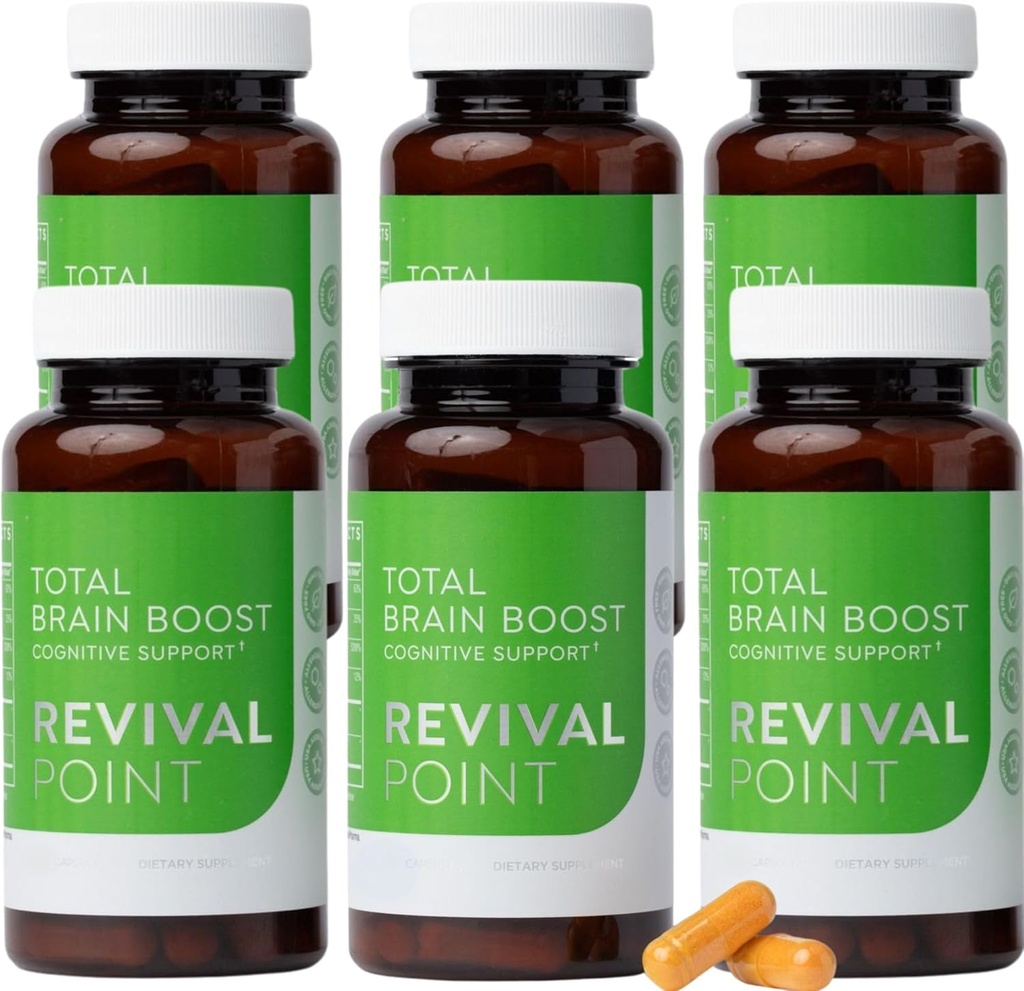 Nootropic Brain Support Supplement met 340% Better Curcumin, Resveratrol - Inclusief 6 Science Backed Ingredients Bewezen als Hersensupplementen voor Geheugen & Focus Dr Geformuleerd Nootropic - 6 Flessen