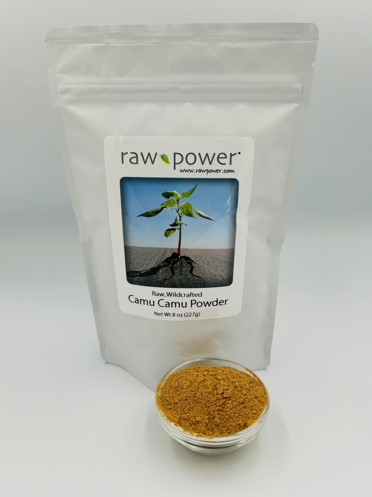 Raw Power Camu Camu Berry Powder, 8 oz (227g), rauw, wild vervaardigd, 100% puur, niet-GMO, Organics