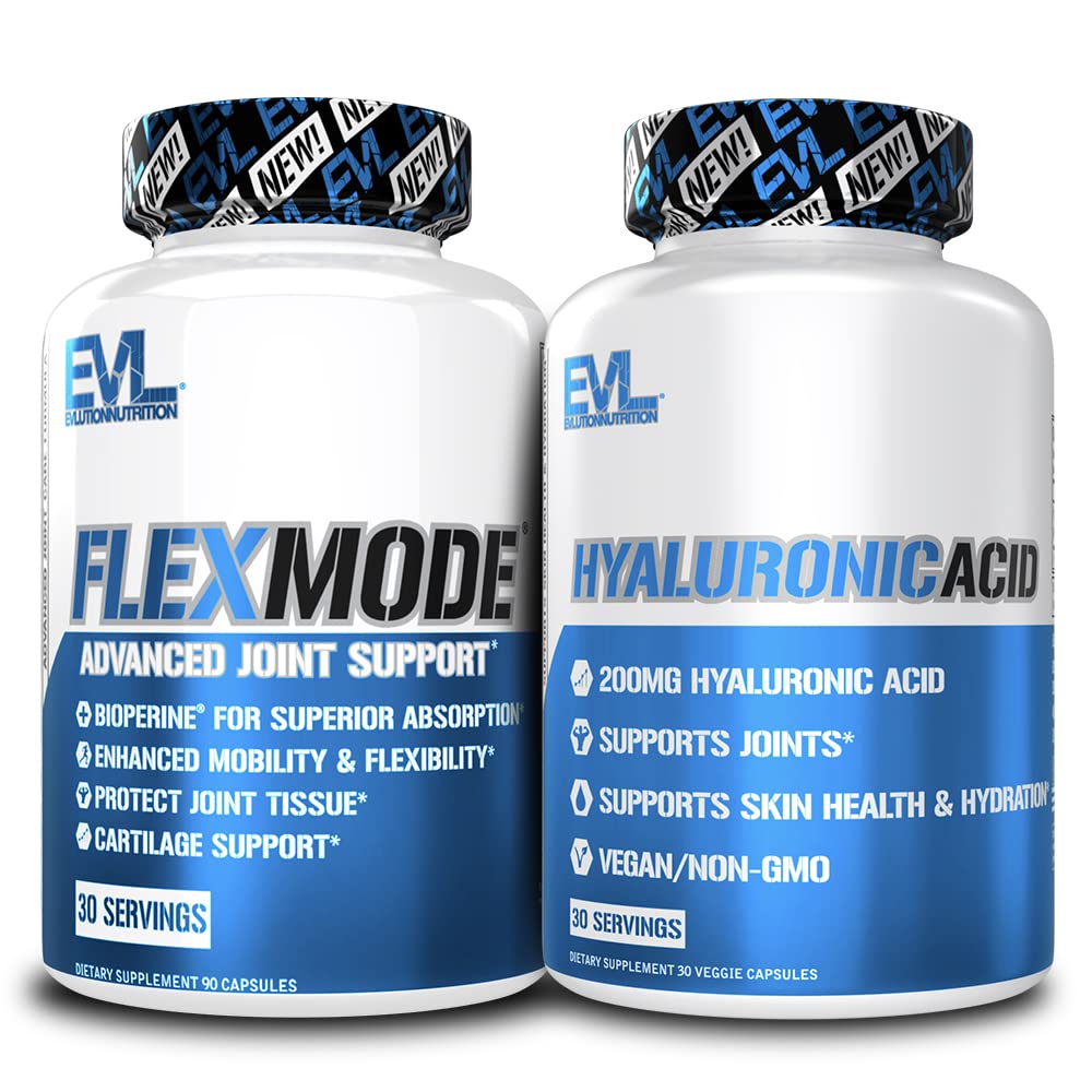 Geavanceerde Joint Support Supplement Bundle - Complete Joint Support Stack met Hyaluronzuur en FlexMode met Joint Vitamines Glucosamine Chondroitin MSM en BioPerine voor verbeterde absorptie