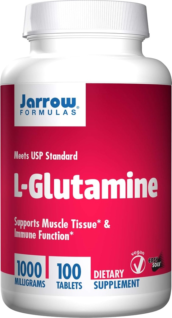 Jarrow Formulas Jarrow Formulations Jarrow L-Glutamine Tabs, ondersteunt spierweefsel en immuunfunctie, 1000 mg, 100 Tellen