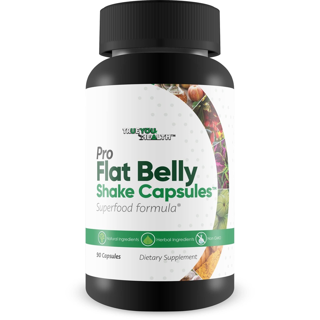 Pro Flat Belly Shake Capsules - Gut Cleanse om te helpen verminderen van opgeblazen gevoel - Lichaamsreiniging en spijsverteringsreiniging - Ondersteuning van de algehele gezondheid met reiniging - Help helder afval en toxinen met reiniging supplementen