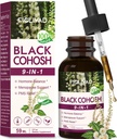 Black Cohosh Drops, Herbal Extract Blend voor Hormone Balance, Menopauze Ondersteuning & PMS Relief. 2oz-(Apple Flavor)