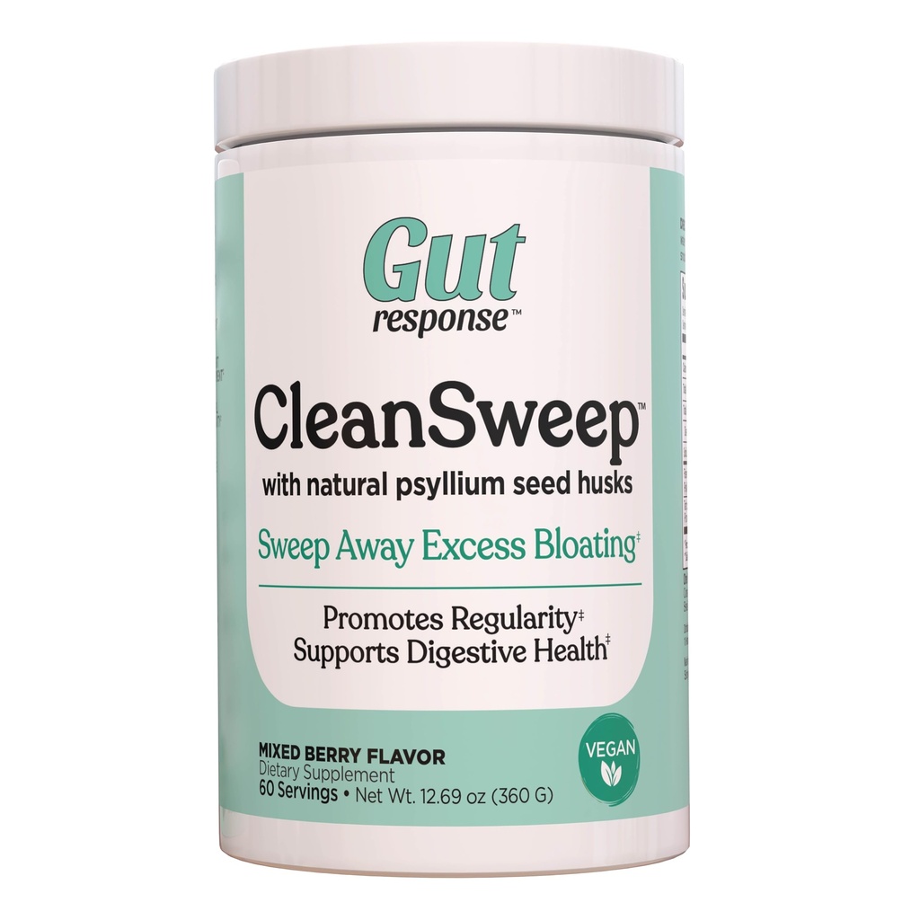 CleanSweep with Natural Psyllium Seed Husks & Beet Fiber, Natural Healthy Detox, Promoot opgeblazen verlichting, gewicht management, vergemakkelijkt Bowel Regularity, Mixed Berry Flavor, 60 Servers