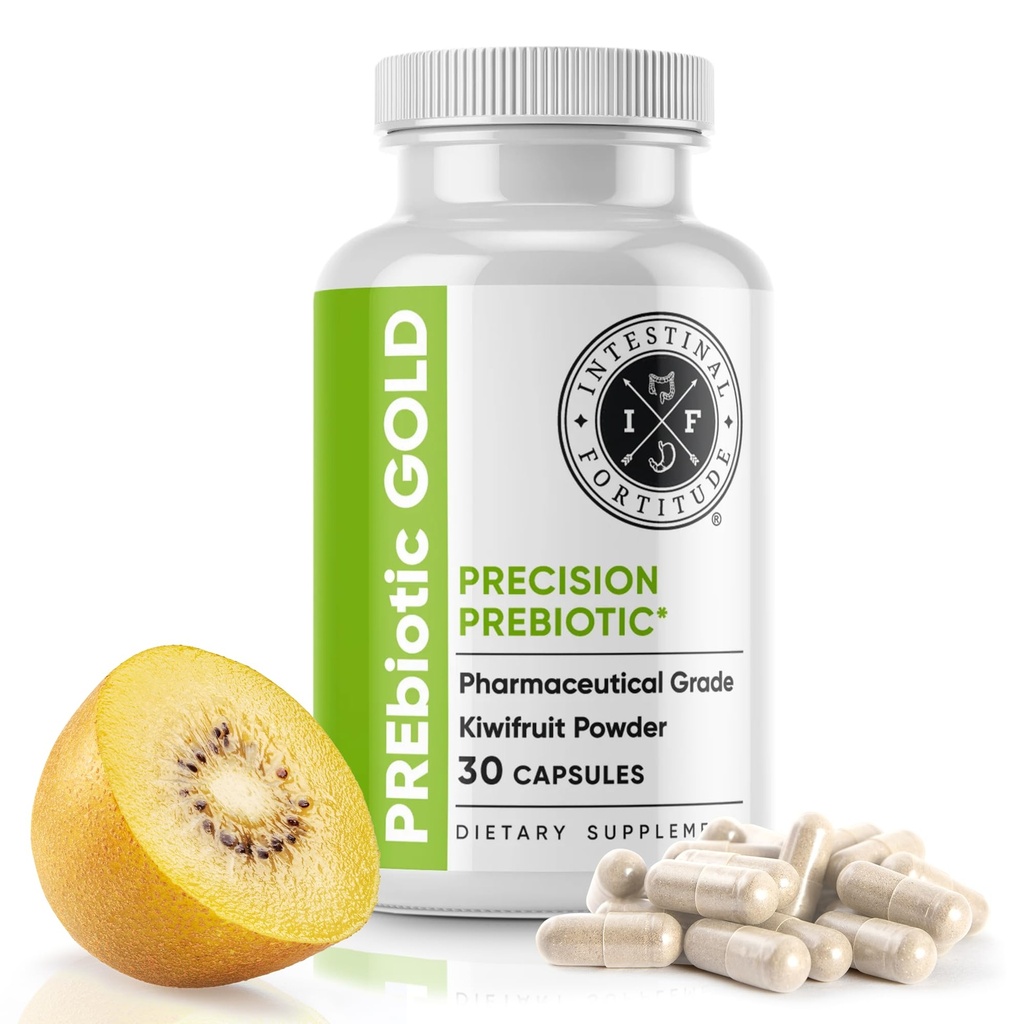 Intestinal Fortitude PREbiotic Gold: Kiwifruit Fiber, Butyrate & Prebiotic Restore Supplement to Support The Gut, Immune & Digestieve Ondersteuning, Anti-Bloating & Leaky Gut Repair, Dairy-Free Capsules