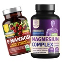 Number One Nutrition N1N Premium Magnesium Complex [500mg] Hoge Absorptie en D-Mannose [1350mg met Cranberry & Hibiscus], Non-GMO en Glutenvrije, 2 Pack Bundle