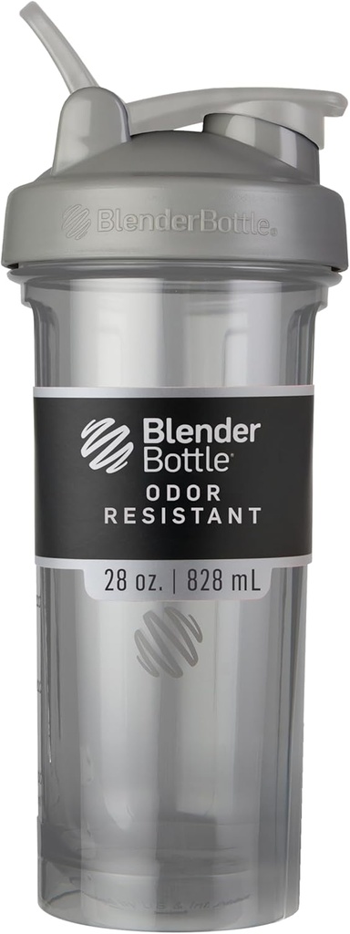 BlenderButtle Shaker Bottle Pro Series Perfect voor eiwitshakes en pre-workout, 28-Ounce, Smoke Grey
