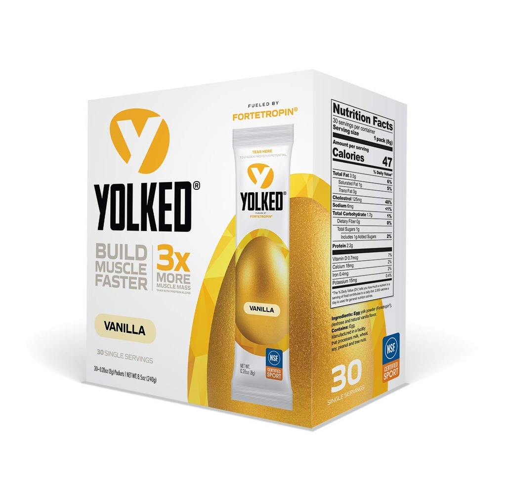 YOLKED - NSF-Certified Muscle Building Supplement - Help verhogen Lean Muscle, verminderen spierverlies, en verbeteren herstel met Fortetropin, 30 porties