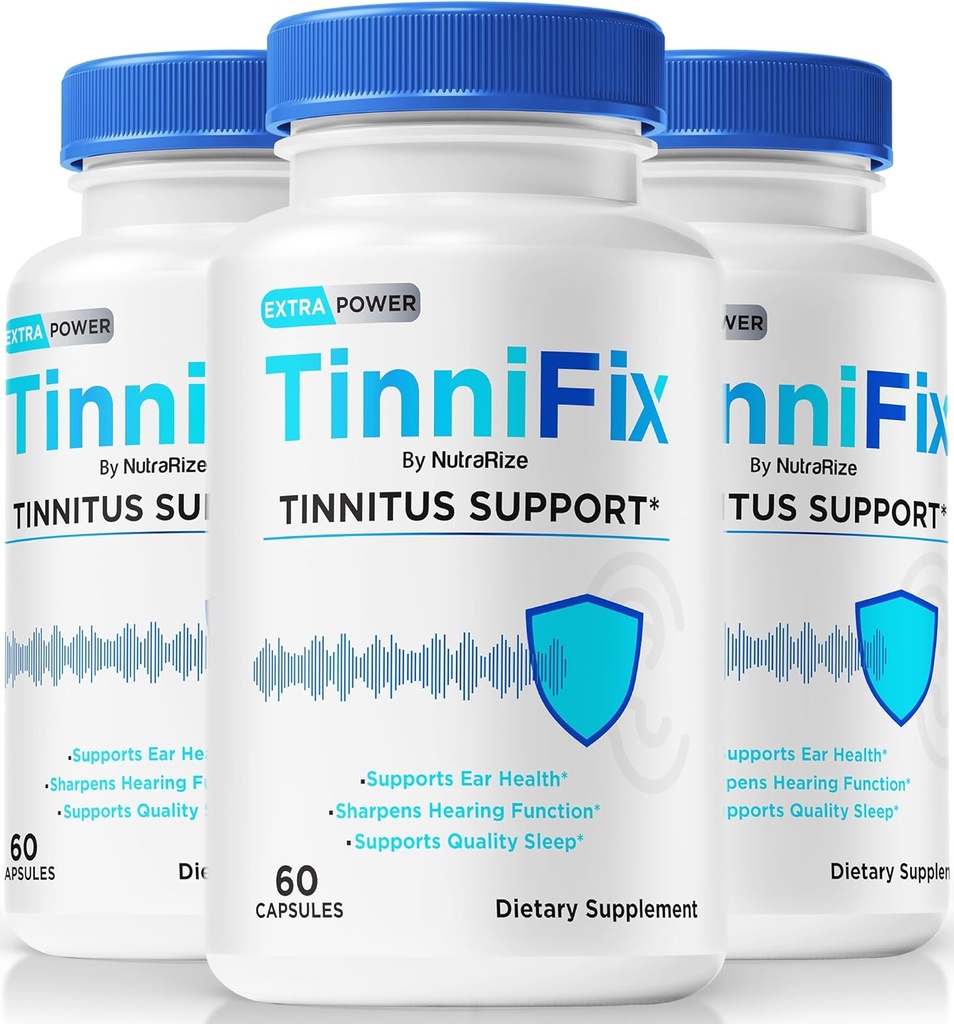 (3 Pack) Tinnifix Capsules - Advanced Hearing Support Formula, Tinnifix Pillen om gezond gehoor te behouden, Alle natuurlijke Tinnifix voor volledige oorgezondheid, Officiële Tinni Fix Review (180 Capsules)