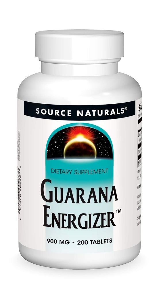 Bron Naturals Guarana Energizer 900 mg Caffiene en Energie - 200 tabletten