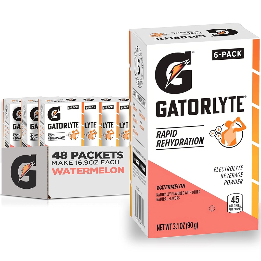 Gatorlyte Poeder, Watermeloen, maakt 20 Fl Oz (verpakking van 48)