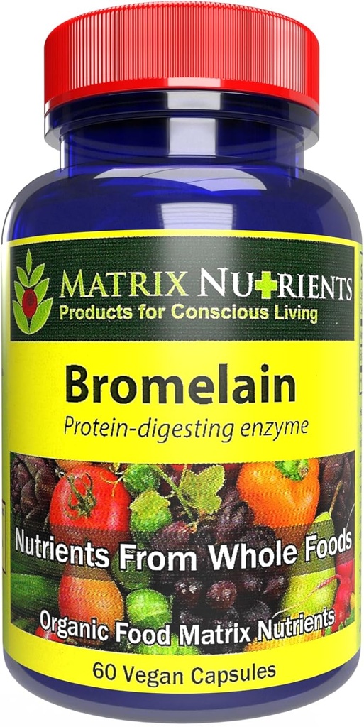 Bromelain - zeer krachtig, 100% biologisch, eiwit-afscheidend enzym! Verbeter de spijsvertering - Vegan Capsules (60ct)