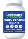 LifeSource Vitaminen 3 lb - US Dairy Cows Grass Fed Whey Protein Isolaat - Dubbele chocolade Fudge gezoet w/Stevia - 3 lb Poeder