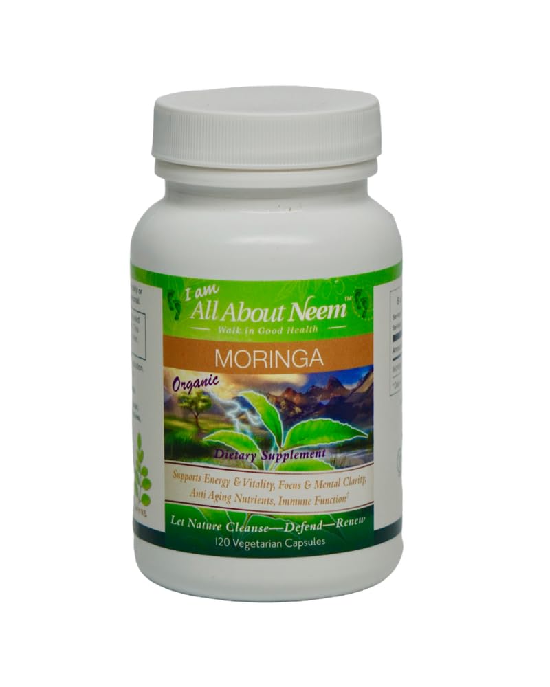 Moringa Leaf Capsules Biologische American Grown 400 mg 120 Ct Energie & Metabolisme Booster Made in America