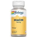 Solaray Niacin 100mg - Vitamine B3 Niacin Supplement voor vrouwen en mannen, Ondersteunt Cellular Health, Zenuwstelsel Ondersteuning - 100 Veg Capsules