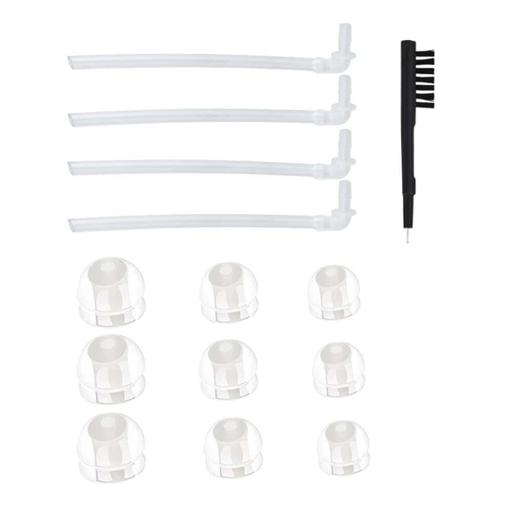 Universal BTE Hearing Aid Eartips Domes Set - Inclusief 9 Single-Layer oorpluggen, 4 Resound Tubes, en 1 Schoonmaakborstel