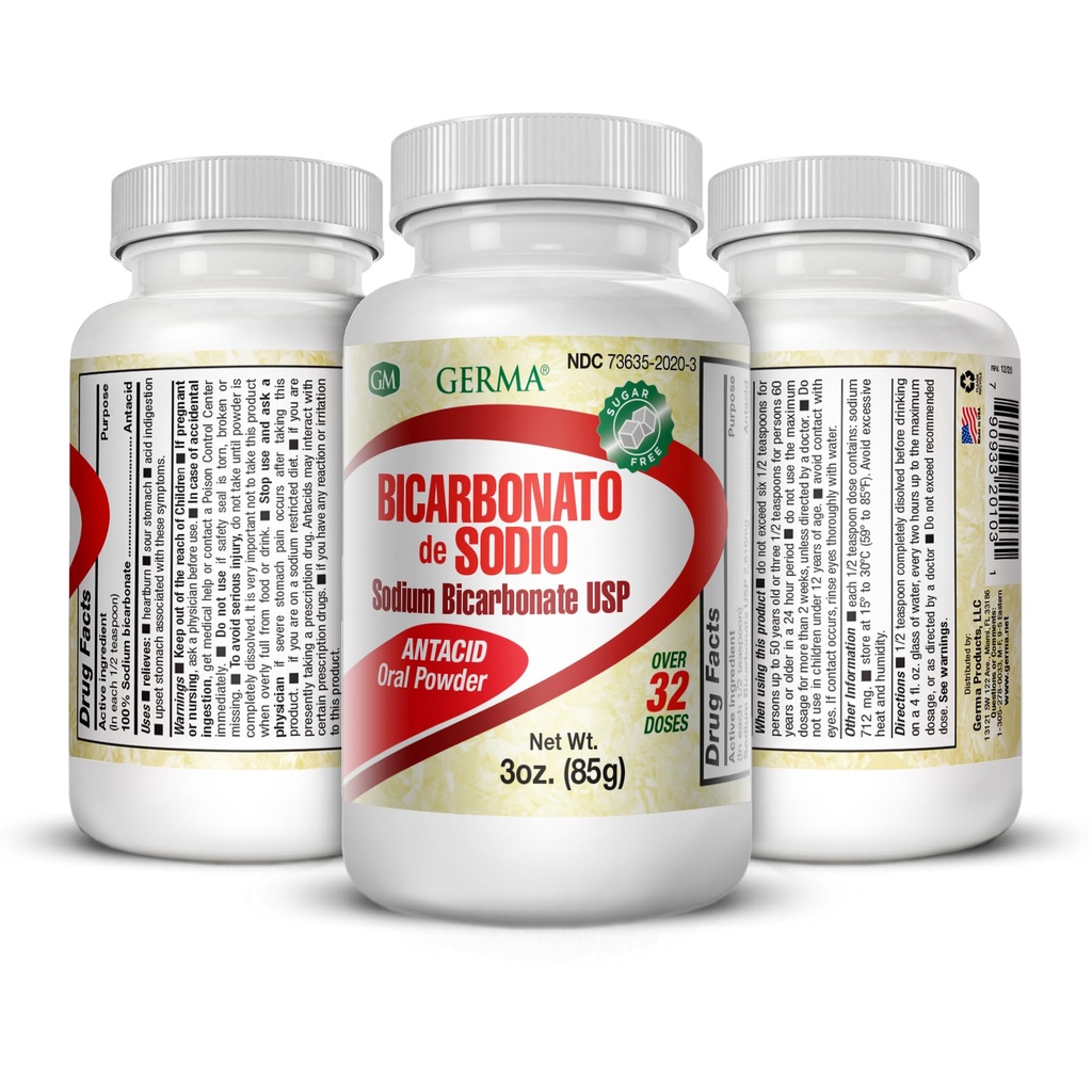 Natriumbicarbonaat USP 3oz Poeder Bicarbonato de Soda 3-PACK