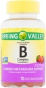 Spring Valley B-Complex Volwassen Gummy 70 Graaf - Natuurlijke wilde aardbeien smaak (Verpakking mei Vary)