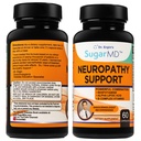 SugarMD Neuropathy Support Supplement 60 Nerve Supplement Capsules with Alpha Lipoic Acid, Benfotiamine & Vitamin D3 B6 B12 - Nerve Support Supplement for Feet, Hands, Fingers & Legs - 30 Day Supply