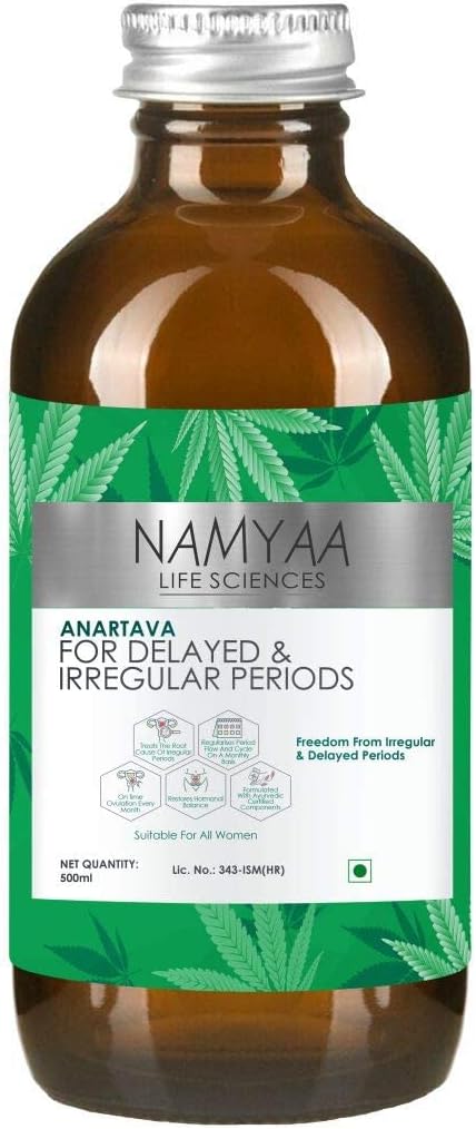 AZAZ Namyaa Anartava -voor vertraagde en onregelmatige periodes ml, wit, 500 Milliliter