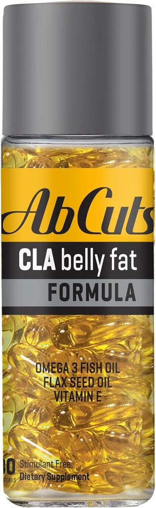 Ab snijdt CLA buik vet formule - 80 Gemakkelijk te- Slik Softgels - Omega 3 Visolie, Vlaszaadolie en vitamine E - helpt verhogen Antioxidant Supply en gezonde lichaamssamenstelling