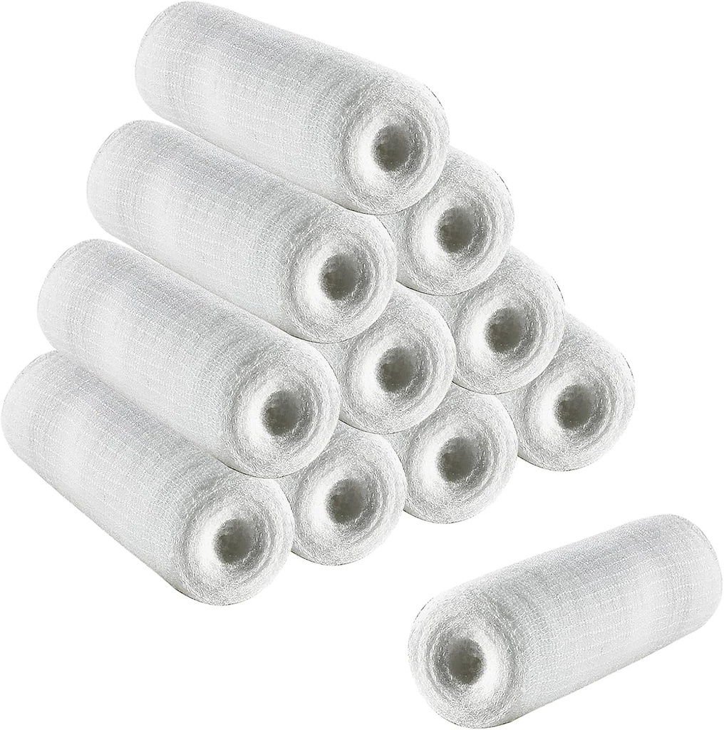 Gauze Rolls 12 Pack Stretch Bandages Cotton Mummy Wraps voor Hand Wrap Dressing Enkels & Knieën 6cm x 4m