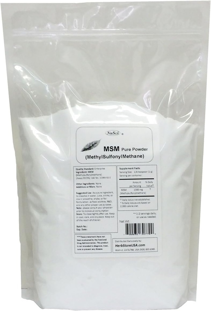 MSM (methylsulfonylmethaan) Zuiver poeder (4000 Gram (8,8 lb))