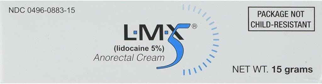 LMX5 Lidocaine Pain Relief Cream, 15g Tube 
