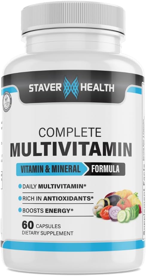 Complete Multivitamine Capsules voor mannen en vrouwen - 60 Tellen - 30 Serven - 1 Maand Levering